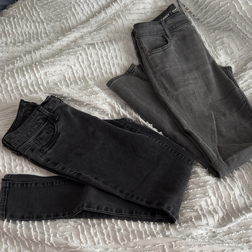 Super Skinny Gray and Black Denim Jeans 2pk